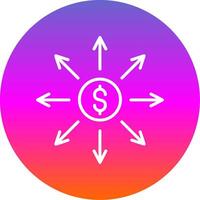 Affiliate Marketing Line Gradient Circle Icon vector