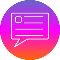 Blog Commenting Line Gradient Circle Icon vector