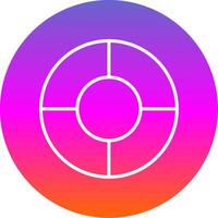 Color Wheel Line Gradient Circle Icon vector