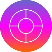 Color Wheel Line Gradient Circle Icon vector