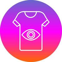 T Shirt Line Gradient Circle Icon vector