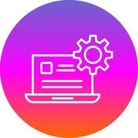 Data Management Line Gradient Circle Icon vector