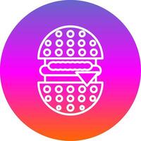 Burger Line Gradient Circle Icon vector