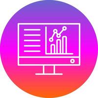 Dashboard Line Gradient Circle Icon vector