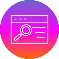 Quality Assurance Line Gradient Circle Icon vector