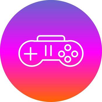 juego desarrollo línea degradado circulo icono vector