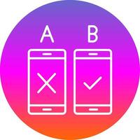 Ab Testing Line Gradient Circle Icon vector