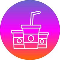 Plastic Cup Line Gradient Circle Icon vector