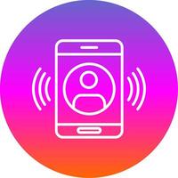 Call Line Gradient Circle Icon vector