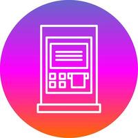 Atm Line Gradient Circle Icon vector