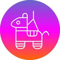 Pinata Line Gradient Circle Icon vector