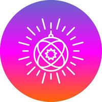 Disco Light Line Gradient Circle Icon vector