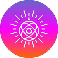 Disco Light Line Gradient Circle Icon vector