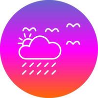 Weather Line Gradient Circle Icon vector