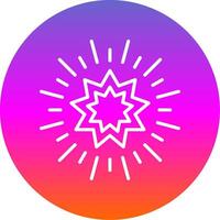 Stars Line Gradient Circle Icon vector