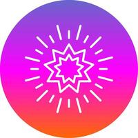 Stars Line Gradient Circle Icon vector