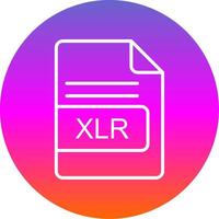 XLR File Format Line Gradient Circle Icon vector