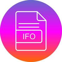 IFO File Format Line Gradient Circle Icon vector