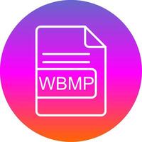 WBMP File Format Line Gradient Circle Icon vector