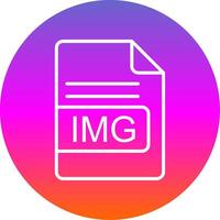 IMG File Format Line Gradient Circle Icon vector