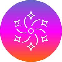 Firework Line Gradient Circle Icon vector