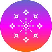 Firework Line Gradient Circle Icon vector