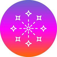 Firework Line Gradient Circle Icon vector