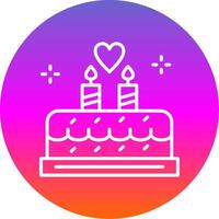 Anniversary Line Gradient Circle Icon vector