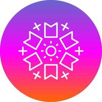 Firework Line Gradient Circle Icon vector