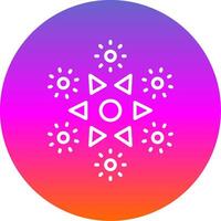 Firework Line Gradient Circle Icon vector