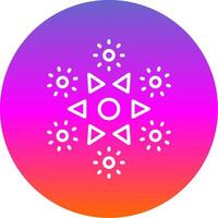 Firework Line Gradient Circle Icon vector