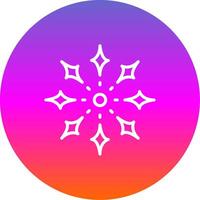 Firework Line Gradient Circle Icon vector