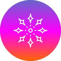 Firework Line Gradient Circle Icon vector