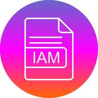 IAM File Format Line Gradient Circle Icon vector