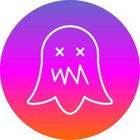 Ghost Line Gradient Circle Icon vector