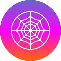 Spider Web Line Gradient Circle Icon vector
