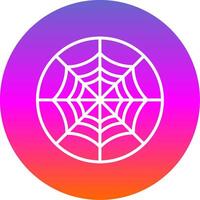 Spider Web Line Gradient Circle Icon vector