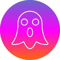 Ghost Line Gradient Circle Icon vector