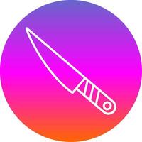 Knife Line Gradient Circle Icon vector