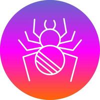 Spider Line Gradient Circle Icon vector