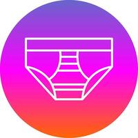 Underwear Line Gradient Circle Icon vector