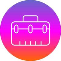 Suitcase Line Gradient Circle Icon vector