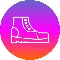 Boots Line Gradient Circle Icon vector