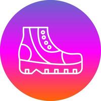 Shoes Line Gradient Circle Icon vector