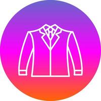 traje línea degradado circulo icono vector