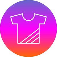 Tshirt Line Gradient Circle Icon vector