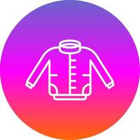 chaqueta línea degradado circulo icono vector