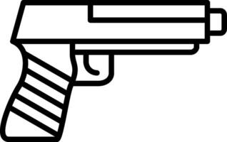 Gun Line Gradient Circle Icon vector