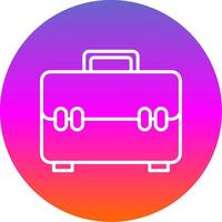 Briefcase Line Gradient Circle Icon vector