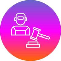 Labour Law Line Gradient Circle Icon vector